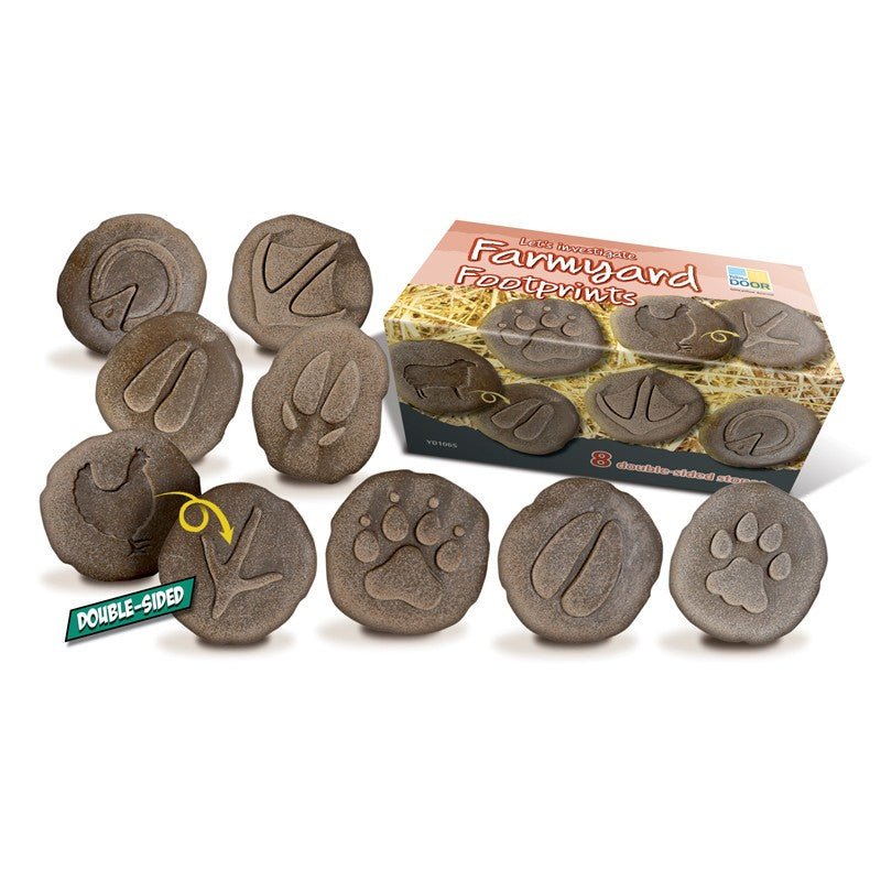 Farmyard Footprints Double - sided Sensory Stones - Hippie Hooray Sensory Play