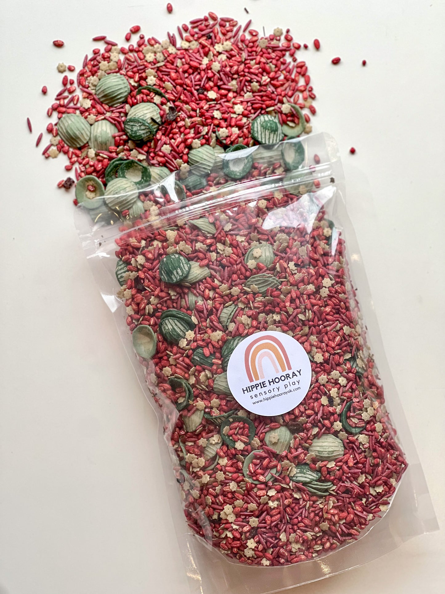 Rose Petal Tea Sensory Bin Filler