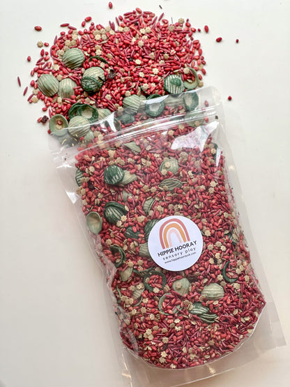 Rose Petal Tea Sensory Bin Filler
